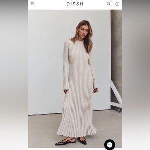 ADA STONE LONG SLEEVE MIDI DRESS *price firm*